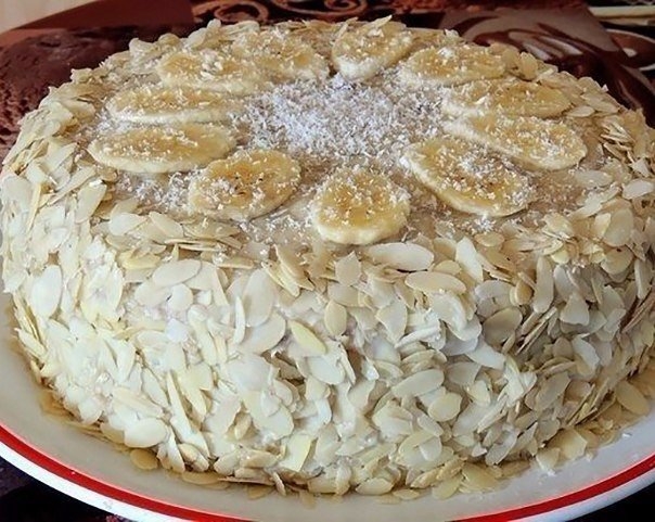Новогодний банановый торт со сгущенкой!