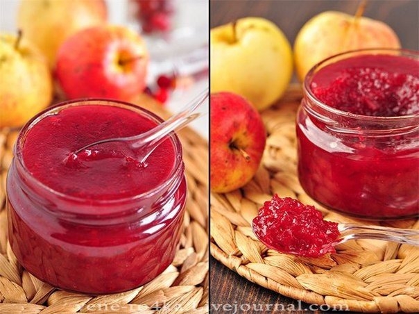 Джем из яблок и клюквы - не буду много нахваливать, скажу просто - отличный джем! Джем из яблок и клюквы - не буду много нахваливать, скажу просто - отличный джем!