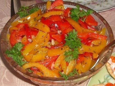 Маринованный болгарский перец за 15 минут