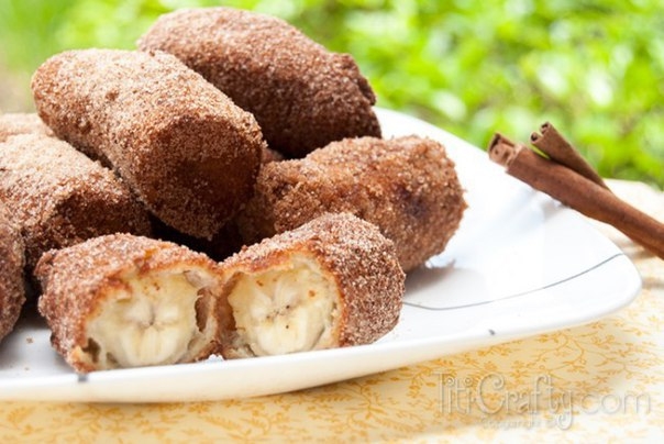 Жареные бананы в кляре Жареные бананы в кляре