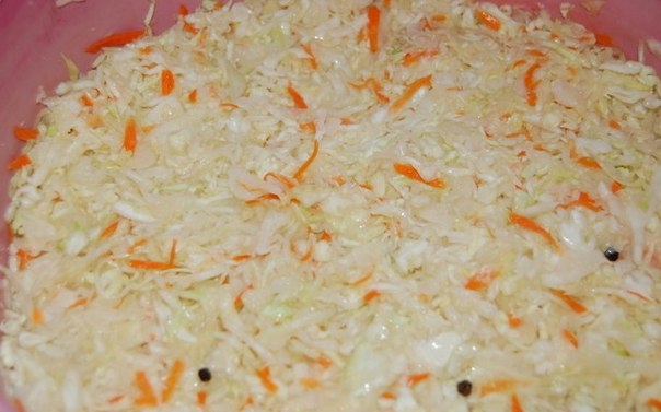 СОЛИМ КАПУСТУ В ЭМАЛИРОВАННОМ ВЕДРЕ.