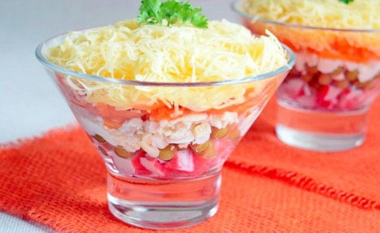 Салат Принцесса на горошине