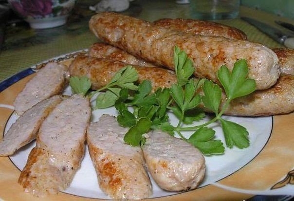 Домашние куриные колбаски - очень вкусно!