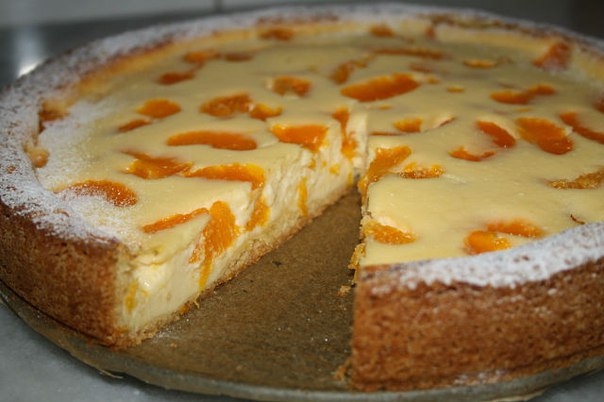 Чизкейк из творога с мандаринами.