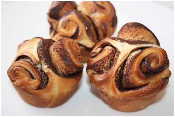 Шоколадные булочки «Розочки»