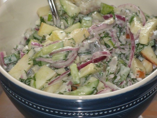 Немецкий селедочный салат! Вкусный и легкий Немецкий селедочный салат! Вкусный и легкий