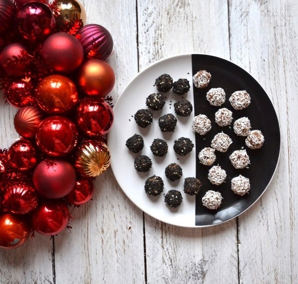 Полезные новогодние конфеты из фиников, кешью и фундука