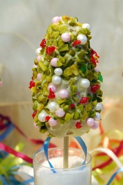 Cake-pops или пирожные-крошки на ножке "Рождественская ёлочка" Cake-pops или пирожные-крошки на ножке "Рождественская ёлочка"