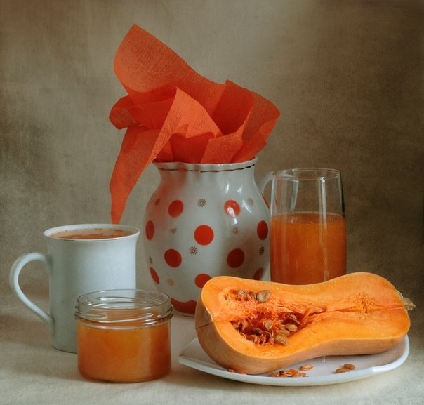 Тыквенно — морковный сок на зиму