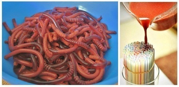 Червяки из желатина ;)