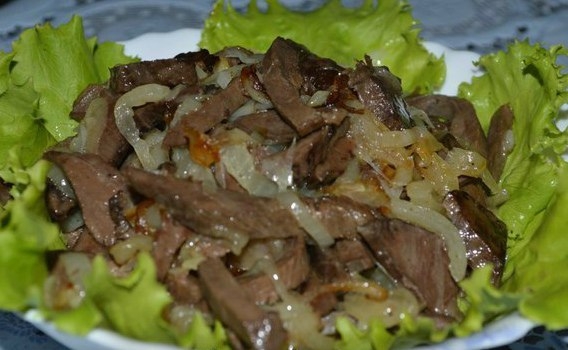 Сердце с жареным лучком!