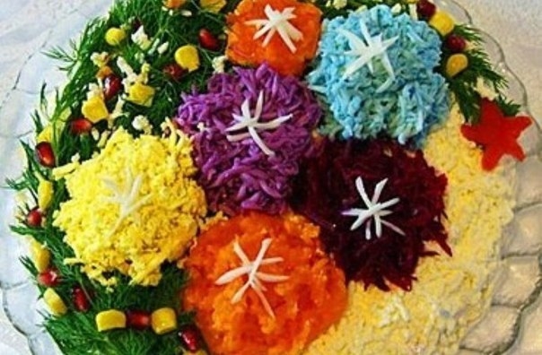 Палитра вкусных красок для салатов.