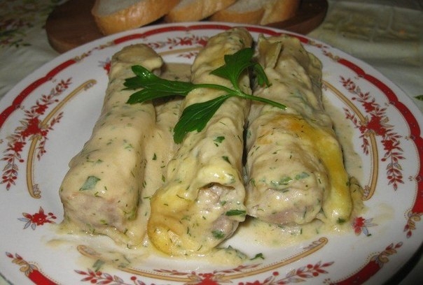 Каннеллони в молочном соусе