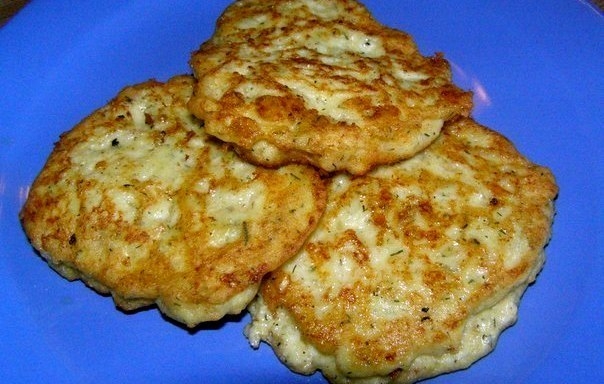 Оладушки из курицы с сыром