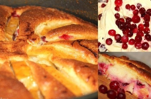 Бретонский пирог ( с клюквой и яблоками)