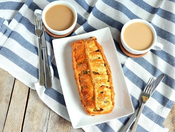 Сытный пирог с форелью