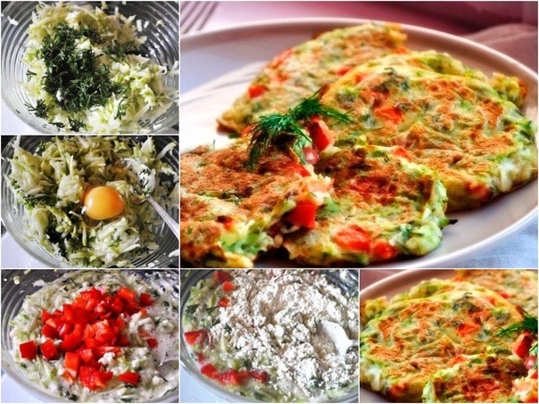 Диетические оладьи из молодых кабачков