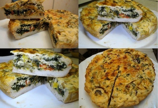 Тарт" куриный с перцами и шпинатом