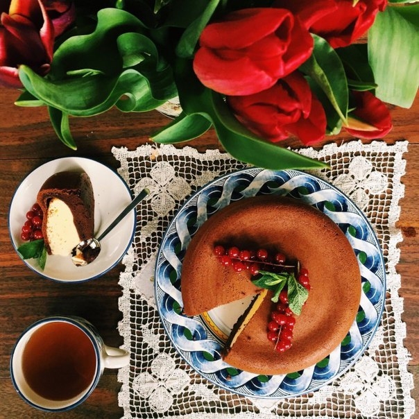 Рецепт шоколадного пирога с творожной начинкой