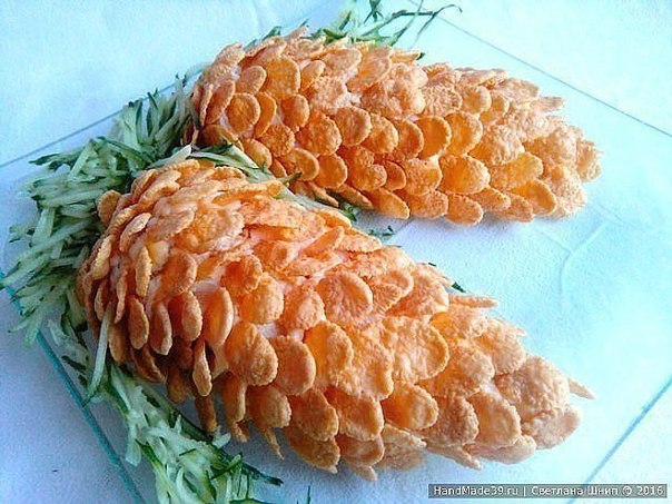 КАКОЙ КРАСИВЫЙ И ОРИГИНАЛЬНЫЙ САЛАТ "ШИШКИ" К ПРАЗДНИЧНОМУ НОВОГОДНЕМУ СТОЛУ