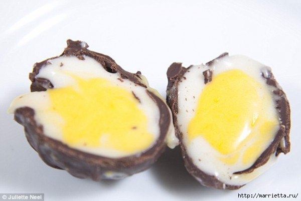 ШОКОЛАДНЫЕ ПАСХАЛЬНЫЕ ЯЙЦА С КРЕМОВОЙ НАЧИНКОЙ