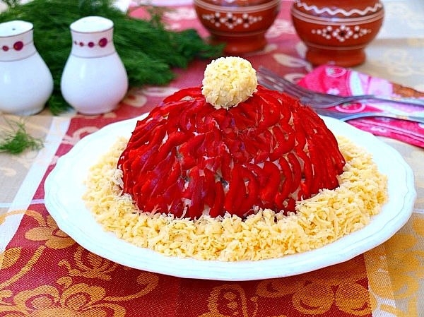 Красная шапочка!Такой красивый салатик