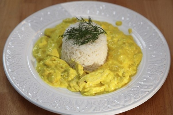 Курица карри с рисом