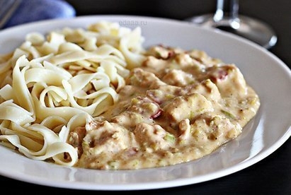 Готовим курицу по-строгановски (а к ней варим фетуччини!)