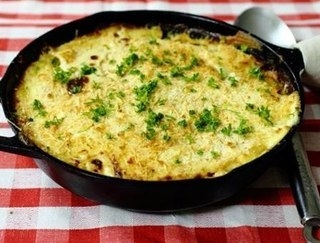 Картофельная запеканка с треской