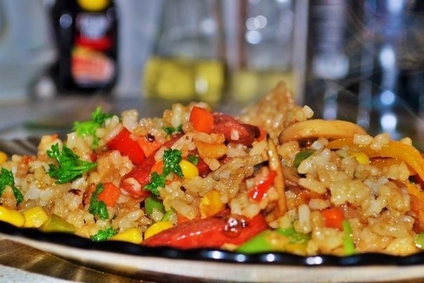 Жареный рис с овощами по-китайски!