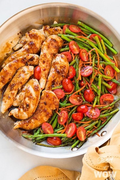 БАЛЬЗАМИЧЕСКАЯ КУРИЦА С ОВОЩАМИ!