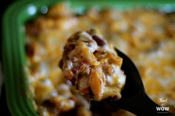 ЗАПЕЧЕННЫЕ МАКАРОНЫ С МЯСОМ И ФАСОЛЬЮ!