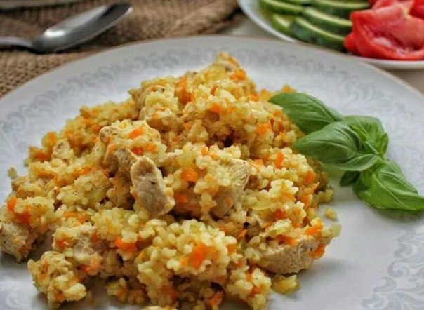 Необыкновенно вкусный булгур с мясом и овощами