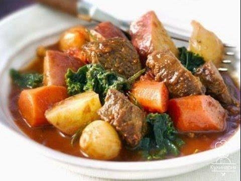 Баранина с овощами в мультиварке.