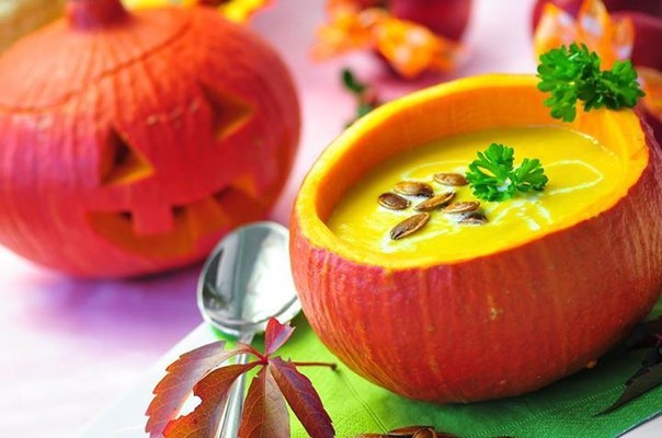 Страшно вкусный суп в тыкве
