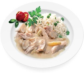 Фрикасе из индейки с шампиньонами