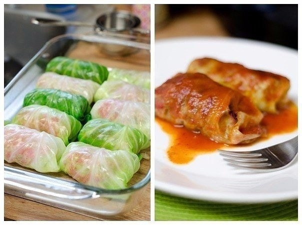 Голубцы с мясом и сыром