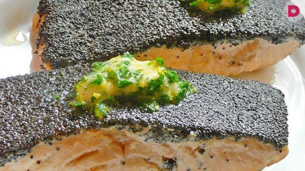 РЕЦЕПТ ЛОСОСЯ В МАКОВОЙ ПАНИРОВКЕ