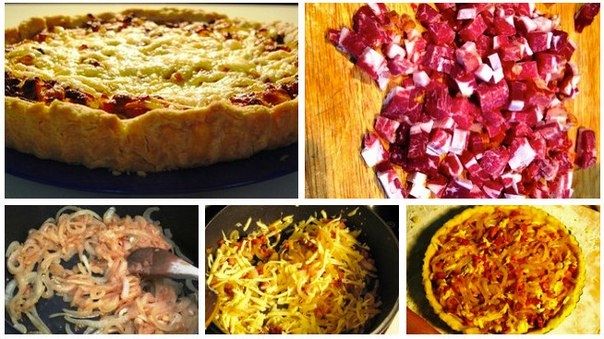 Мясной пирог с луком