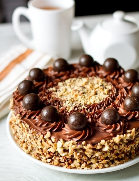 Шоколадно-ореховый торт с “Нутеллой”