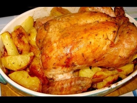 Курица в духовке с картофелем