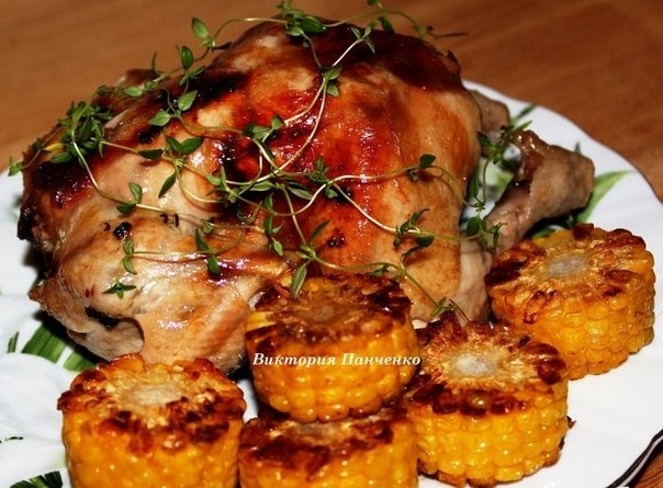 Цыпленок в лимонно-чесночном маринаде с тимьяном + Бонус Хрустящий овощной салат на гарнир