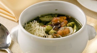 Овощной суп с базиликом
