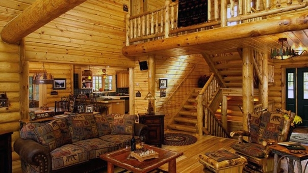 Интерьер деревянного дома по типу русская изба