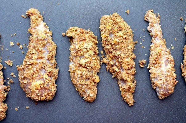 Куриная грудка, запеченная в меду и кукурузных хлопьях