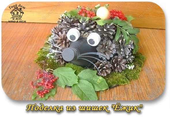 ПОДЕЛКА ИЗ ШИШЕК "ЕЖИК"