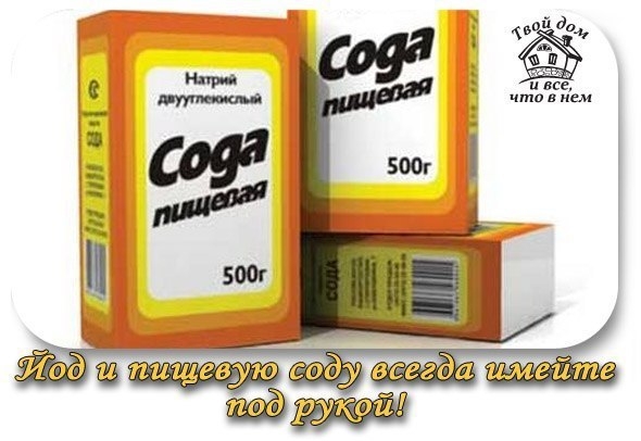 Йод и пищевую соду всегда имейте под рукой!