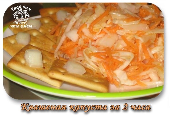 Квашеная капуста за 2 часа