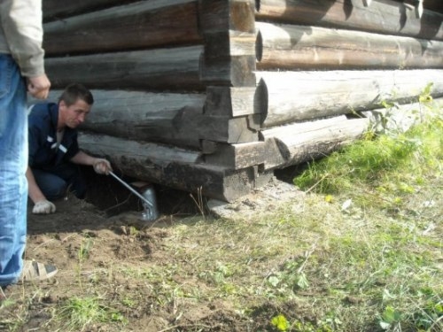 Подъем дома со столбчатого фундамента