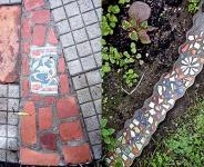 ыкладывание дорожек в саду:
